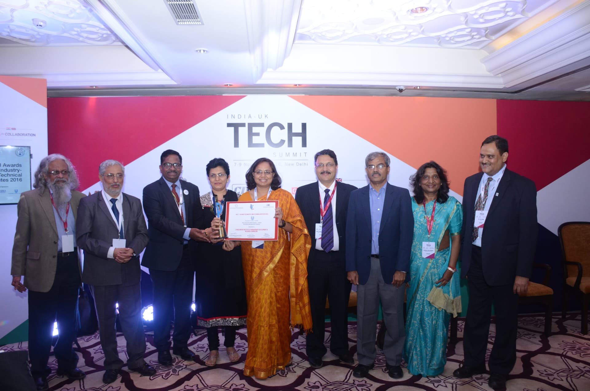 Welingkar, Bengaluru bags the ‘Best Industry-linked Management Institute’ at   India -UK Tech Summit-2016