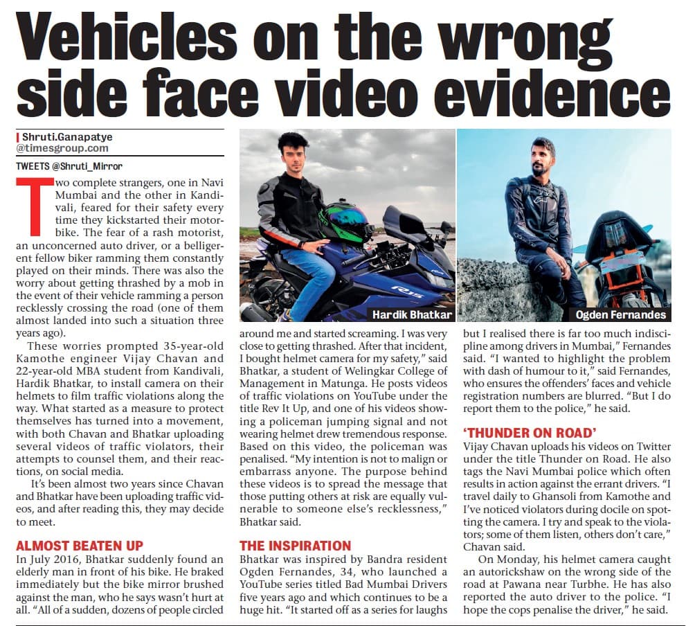 Don't let your josh behind the wheel get another under the wheel. Follow traffic rules says Motovlogger, Hardik Bhatkar, a Welingkar student on #revitup