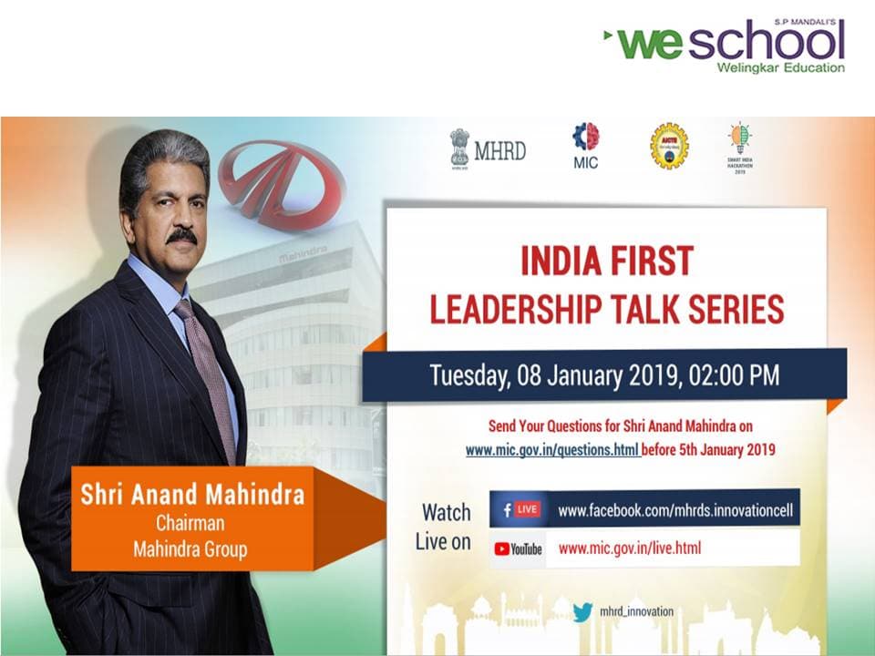 MHRD's India First Leadership Talk Series