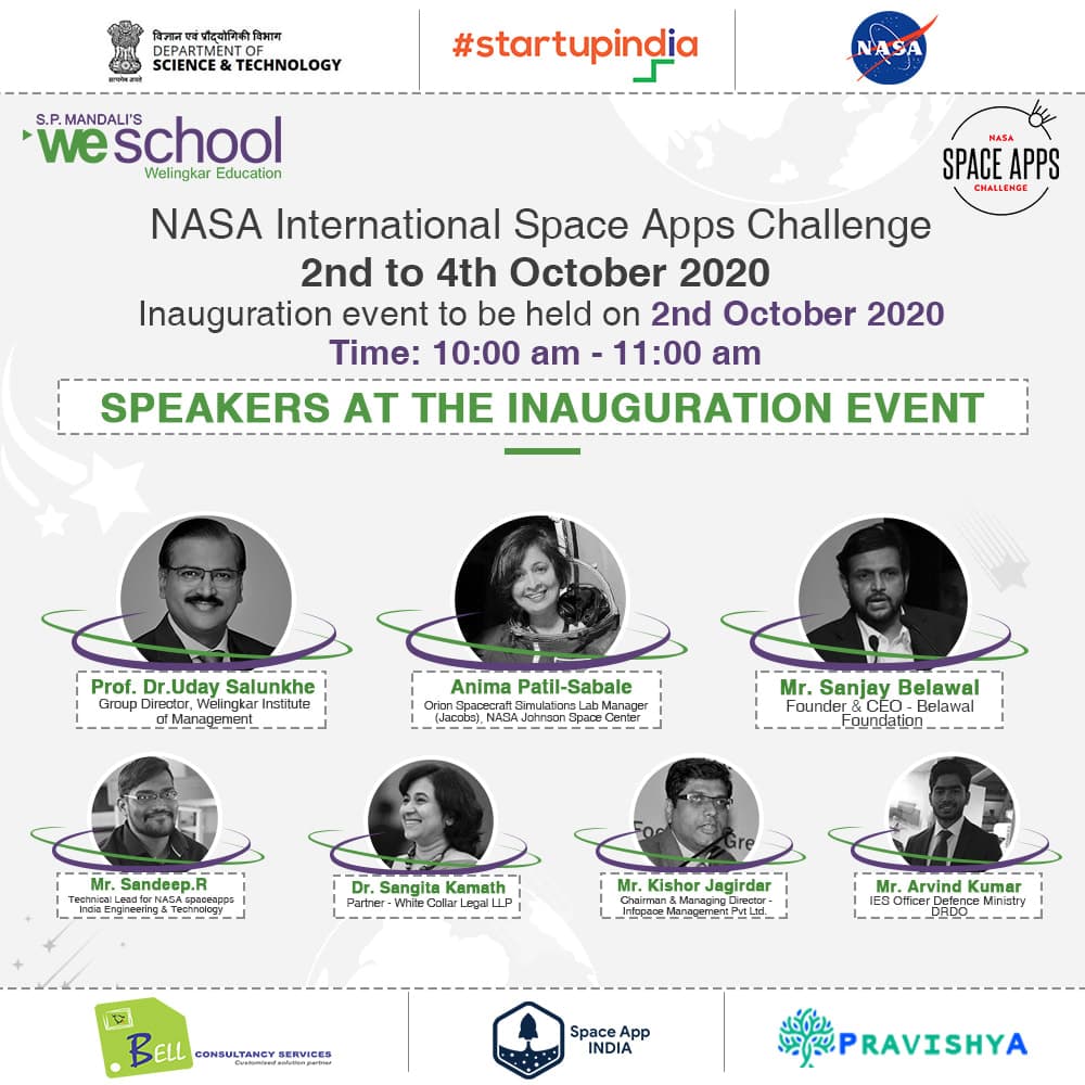 S.P. Mandali's WeSchool hosts the first ever virtual NASA Space Apps Challenge 2020, 2 October to 4 October