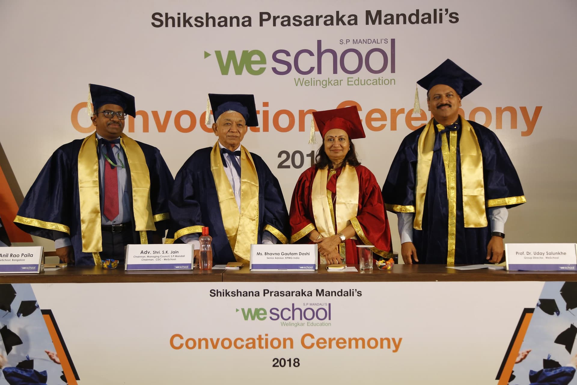 One needs to constantly unlearn and re-learn to stay relevant: Chief Guest, Ms Bhavna Doshi, motivates the graduating batch of students from across eight post-graduate diploma programs and two campuses at the convocation ceremony, WeSchool
