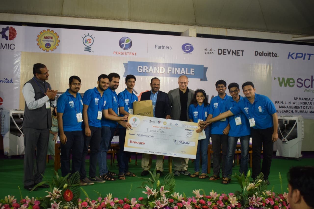 Team ‘PhoenixForce’, Shah And Anchor Kutchhi Engineering College, Mumbai wins SIH 2019