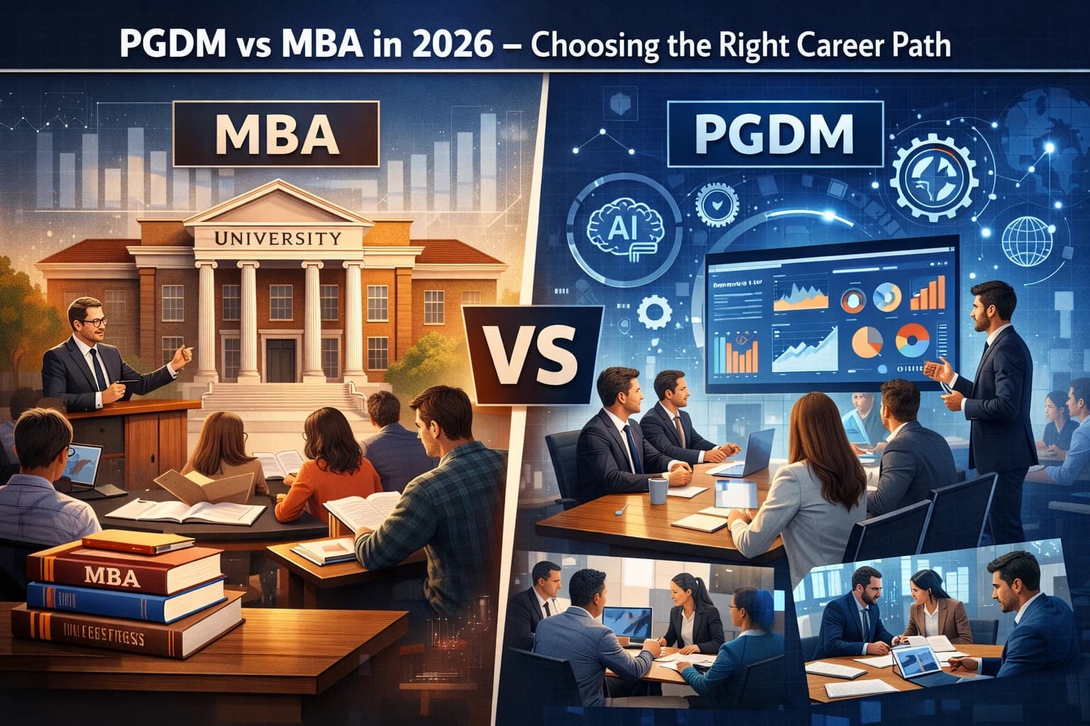 PGDM vs MBA in 2026: Choosing the Right Career Path and Its Importance