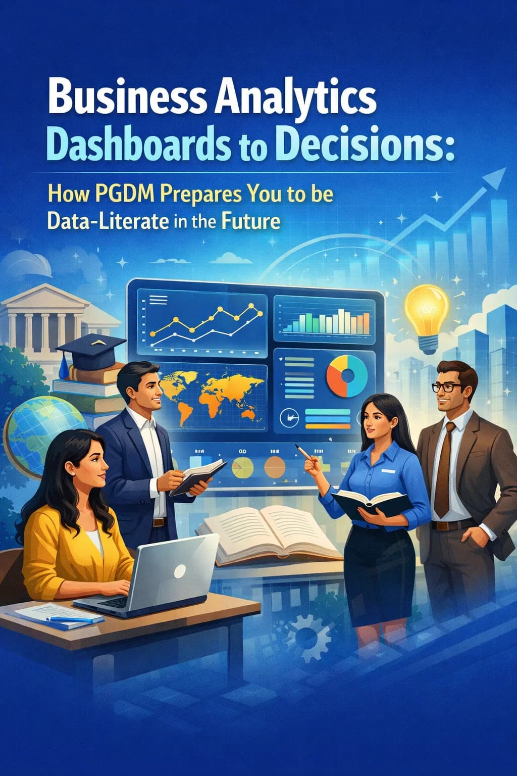 Business Analytics Dashboards to Decisions: How PGDM Prepares You to be Data-Literate in the Future